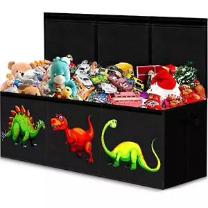 Large Toy Box Chest for Boys, Collapsible Sturdy Storage Bins with Lids, Large K - Picture 1 of 12