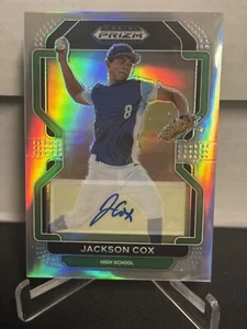 Jackson Cox 2022 Panini Prizm Draft Picks #PDP50 Silver Prizm Auto - Afbeelding 1 van 2