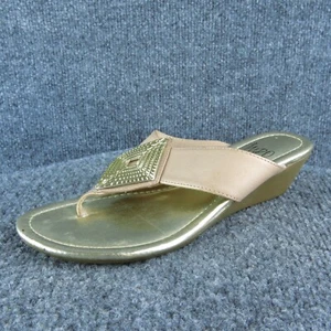 Impo Genna Women Flip Flop Sandal Shoes Size 5.5 Medium Beige Synthetic - Imagen 1 de 9