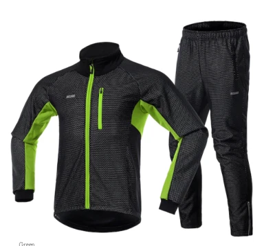 Chaqueta de ciclismo de manga larga con pantalones para hombre, térmica cálida, L Foto 1 de 4