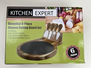Kitchen Expert Juego de Tabla de Cortar Queso 6 Piezas - Nueva Caja Abierta Aún Sellada - Imagen 1 de 4
