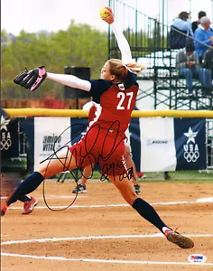 JENNIE FINCH SIGNED AUTO'D 11X14 PHOTO PSA/DNA COA USA SOFTBALL ARIZONA U OF A - Picture 1 of 1