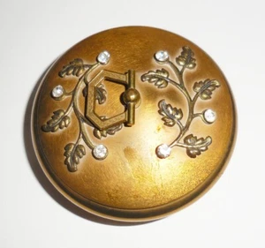 SCATOLA PORTAGIOIE VINTAGE ART NOUVEAU TONO ORO PRODOTTO DESIGN VITTORIANO NR - Foto 1 di 4