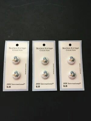 (6) 1976 Beatrix Potter 5/8” Jemima Puddle Duck Buttons - Image 1 of 3