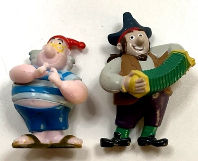 2 juguetes de plástico vintage de Disney Jolly Pirate & Friend de Peter Pan figura juguete Foto 1 de 4