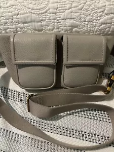 Antonio Melani 100% Genuine Leather Vida Belt Bag Gray NWT Retail $150 - Picture 1 of 11