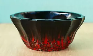Avventurina di Murano MCM ciotola in vetro/forma unica e rara nera, rossa con infuso oro - Foto 1 di 8