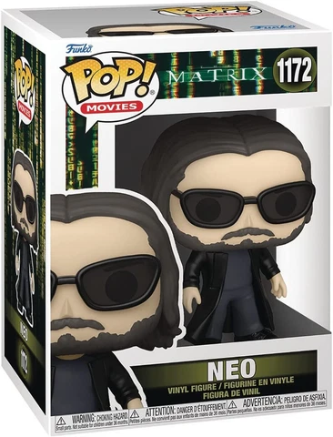 The Matrix -Neo-Keanu Reeves-Resurrections-Vinyl Figure-POP!-Licensed-New In Box Cover