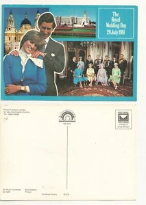Postal vintage del día de la boda real 29 de julio de 1981 ENVÍO GRATUITO - Imagen 1 de 1