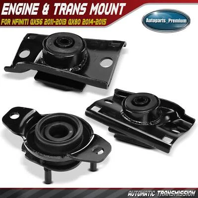 3x Montaje de motor y transmisión para INFINITI QX56 2011-2013 QX80 2014-2015 Foto 1 de 4