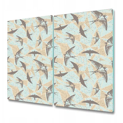 Cubierta de vitrocerámica de inducción de vidrio cerdas voladoras con triángulos grunge 2x30x52 Foto 1 de 4