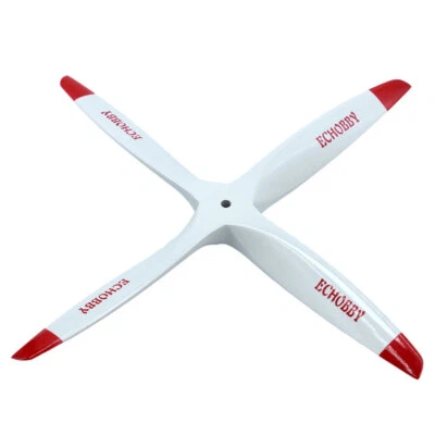 4 Bladed 12x8 Engine Power Wood Propeller White Puller for Nitro Gas RC Airplane - Image 1 of 4