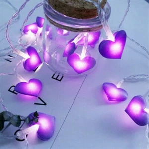 Party Heart Fairy Love Garden Wedding for String Lights Day LED Light Valentines - Picture 1 of 14