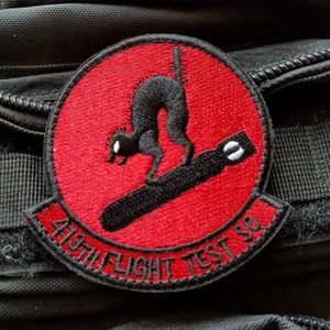 US Air Force Black Ops 413th Flight Test SO Squadron Bombcats Hook Patch Badge - Picture 1 of 4