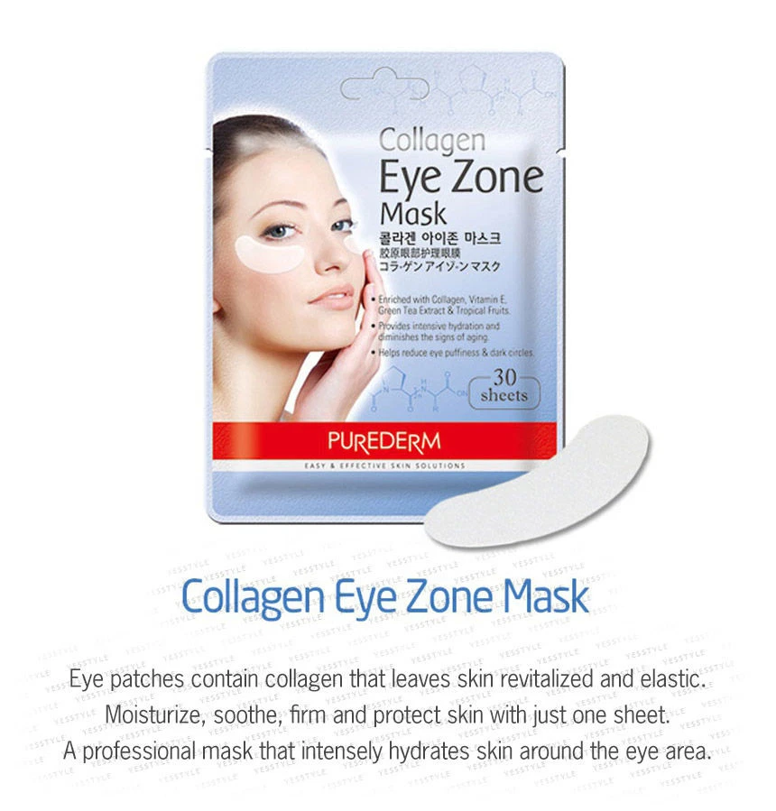 PUREDERM Collagen Hydro Eye Zone Mask - 30 sheets/ pack  x 2 pack (US Shipper) - Image 1 of 2