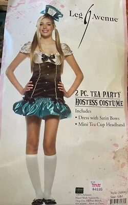 Mad Hatter Tea Party Hostess Women Halloween Costume Cosplay Sz S/L - Image 1 of 3