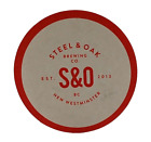 Steel and Oak Brewing Beer Coaster New Westminster British Columbia Canada-R309