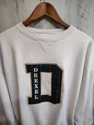 Sudadera De Colección Equipamiento para Deportes Drexel A Cuadros Acento Para Mujer Grande De Gran Tamaño Leer Foto 1 de 4