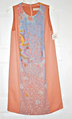 EMILIO PUCCI Embroidered Beaded Sequined Cady Shift Dress sz US 8-10/IT 44 $2800 - Image 1 of 4