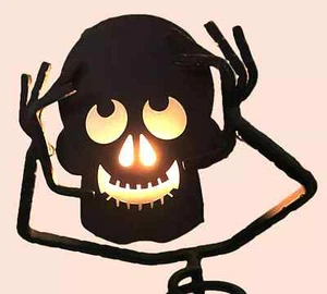 MR BONE Retirado Metal Esqueleto FiestaLite Halloween Vela Luminaria 7864 Nuevo en Caja 15" - Imagen 1 de 4