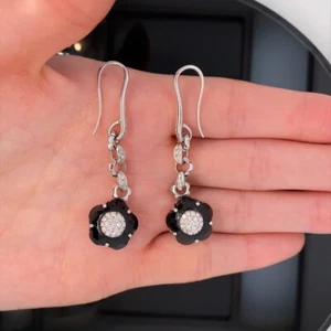 Pasquale Bruni 18k Gold Bon Ton Black Onyx & Diamond Dangle Earrings $13500 - Picture 1 of 12