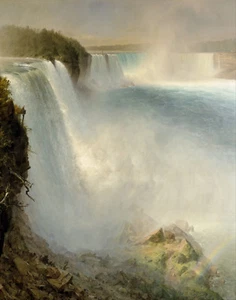 Frederic Edwin Church Niagara Falls From The American Side Canvas 16 x 20 #2109 - Picture 1 of 4