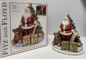 FITZ & FLOYD Plays "HERE COMES SANTA CLAUS" Music Box HOLIDAY COUNTDOWN CALENDAR - Picture 1 of 10