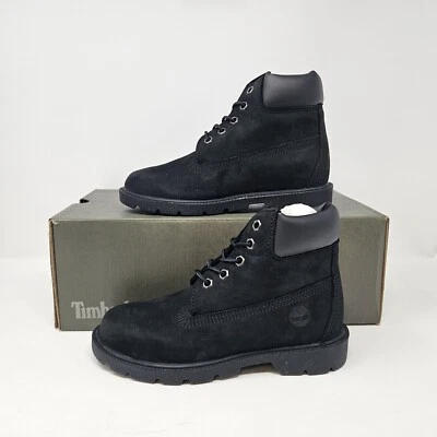 Youth Timberland Classic 6" Black Nubuck Waterproof Boot / TB010710 / Size 2.5 - Image 1 of 4