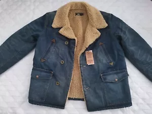 RRL double RL Ralph Lauren Hitching Sherpa Fleece-Denim Ranch Jacket XL - Picture 1 of 8