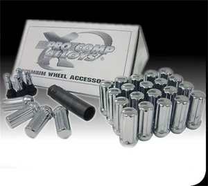 Pro Comp Lug Nut Kit 14 X 1.5 Ht Spline 6 Lug Kit W/Valve Stem Open End - Picture 1 of 2