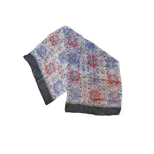 VTG 1960s '70s Echo Hand Rolled Silk Chiffon Scarf Sheer Paisley Hamsa Boho - Picture 1 of 3