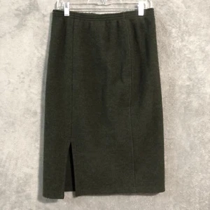 Geiger Womens Wool Skirt Size 40 / US 9 Green Pencil Midi Vintage Lined Austria - Picture 1 of 12