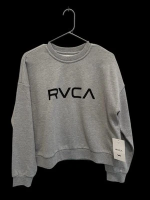 RVCA Sweater Womens Small Gray Cropped Hooded Surf Surfer Surfing Ladies NEW S/8 Foto 1 de 3
