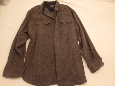 Vintage Woolrich Brown Wool Shirt Jacket - Size XL - Image 1 of 4