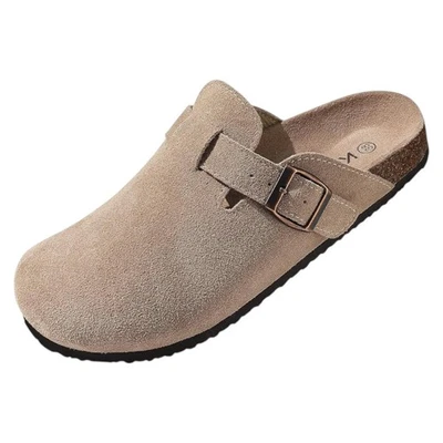 KIDMI Women's Suede Clogs Leather Mules Cork Footbed Sandals Potato Shoes | Sz10 - Image 1 of 4