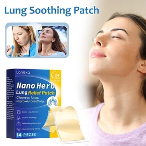Nano Herb Lung Soothing Patch Improve Breathing and Lung Function Enhance O4N3 - Picture 1 of 14