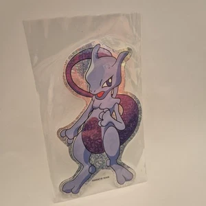 POKEMON MEWTWO Large Vintage Holo / PRIZM Sticker 6 Inch 90s VINTAGE - Foto 1 di 3