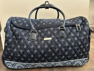 Bolsa de viaje grande Vera Bradley con ruedas con mango retráctil en Nantucket azul marino - Imagen 1 de 19