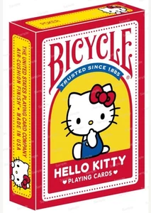 Hello Kitty Bicycle Playing Cards New Japan Anime 56 Cards 4 Joker US Made - Picture 1 of 4