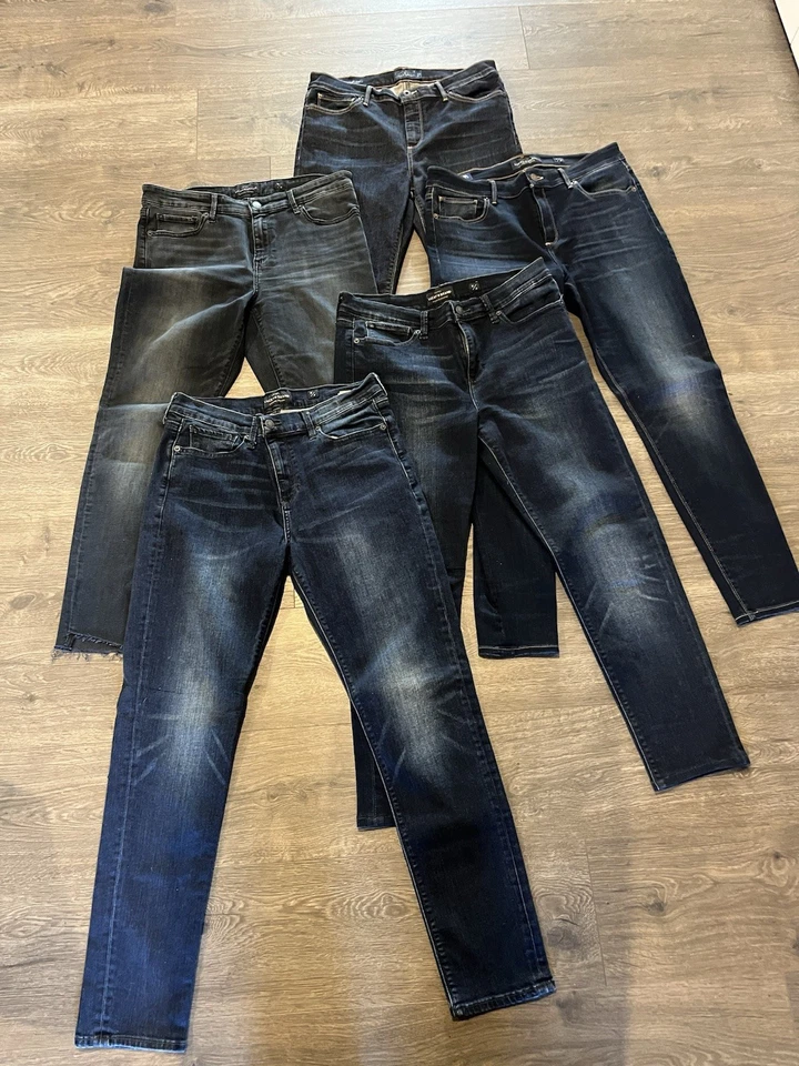 LOT SALE 5 Pairs LUCKY Women's Size 31/12 Stretch Mid Rise Ankle Skinny Jeans - Image 1 of 3