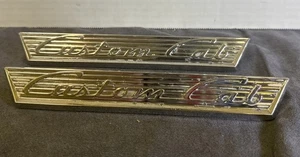 1955-56 Ford F-Series Truck; Door Emblems With Clips; Custom Cab Oem - Picture 1 of 7
