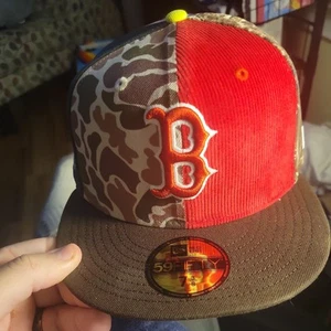 Official Boston Red Sox Camo Lids X Chase B Maximal New Era Fitted Hat 7 3/8 - Picture 1 of 5