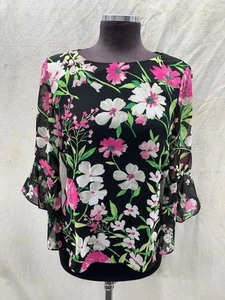 KASPER BLOUSE/CHIFFON/SIZE LARGE/RETAIL$59/BUST 42"/NEW WITH TAG/ - Picture 1 of 2