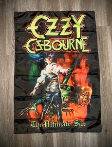 Ozzy Osbourne The Ultimate Sin Poster Flag 2’ X 3’ - Picture 1 of 1