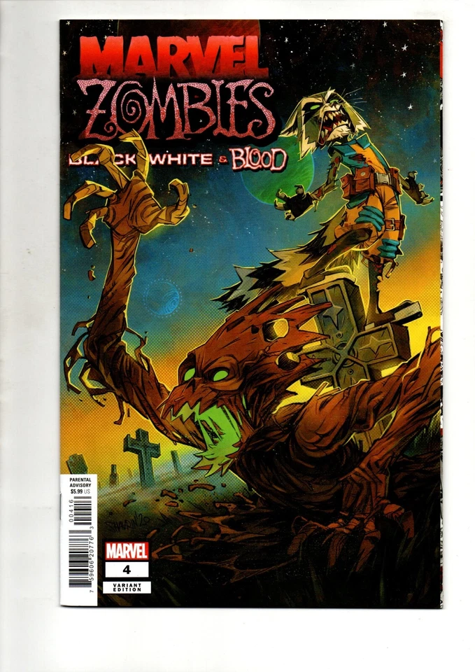 (JT)  Marvel Zombies Black White Blood 4 Variant Comic High Grade NM 9.2 Fun Hot - Image 1 of 1