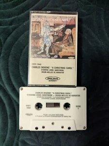 A Christmas Carol Charles Dickens Cassette RARE 80s Holiday Record Orson Wells - Picture 1 of 6
