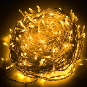 Battery Powered Yellow 100 LEDs Fairy String Lights Xmas Tree Party Halloween - Picture 1 of 4