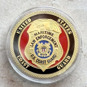 US COAST GUARD MARITIME LAW ENFORCEMENT Challenge Coin - Picture 1 of 2