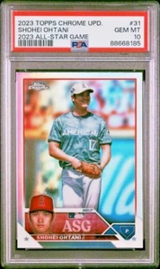 2023 Topps Chrome Update 2023 All-Star Game Shohei Ohtani Refractor #31 PSA 10 - Picture 1 of 2