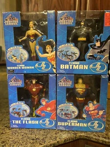DC Justice League Flying Figures by Fusion Toys 2003 Cartoon Network 4 pc Set - Picture 1 of 10